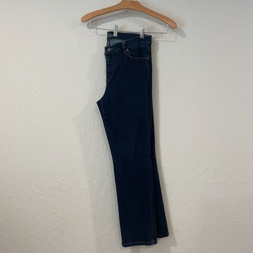 ~ Lauren Ralph Lauren 10 Jeans LRL Classic Straight Mid Rise Women's Dark Blue - Picture 4 of 16